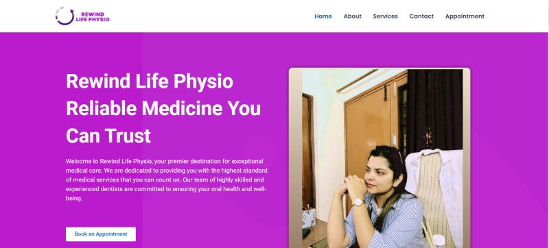 Health website – Rewind Life Physio